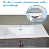 4 Pieces Bathroom Basin Sink Overflow Cover Rings Sink Overflow Ring Hole Round Basin Trim Drain Cap Cover for Kitchen Bathroom