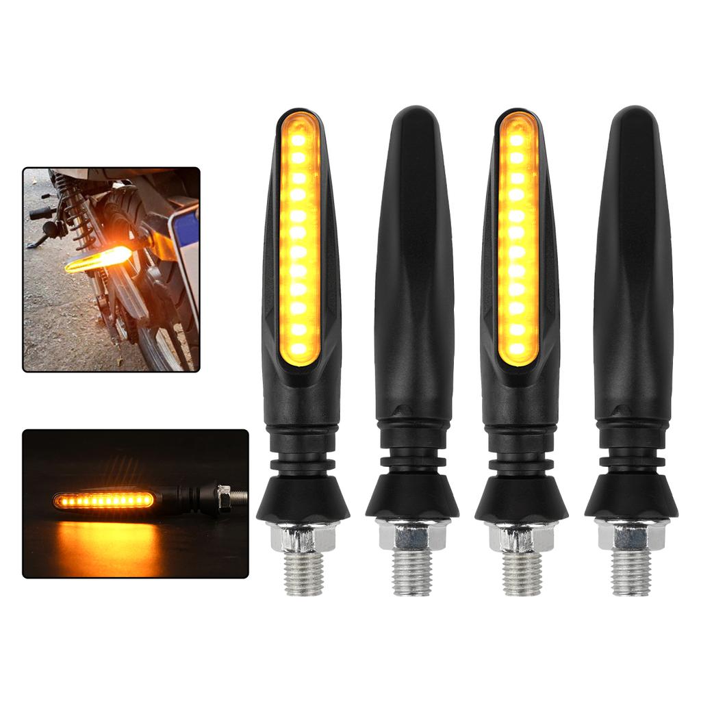 Universal LED Motorcycle Turn Signal Light 12v IP68 Waterproof Amber Flasher Indicator Blinker Rear Lights Lamp Accessories