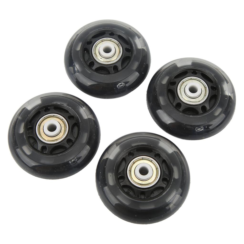 4 Stück Leuchtende Rollschuhrollen 63mm PU Flash Inlineskater-Rollen für Inlineskateboards Rollen