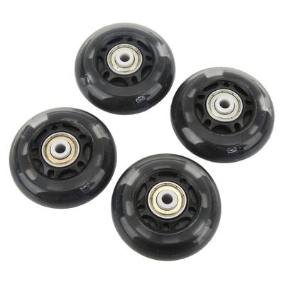4 Pièces Roues de Patin à Roulettes Lumineuses 63mm PU Roues Flash de Patin en Ligne pour Roulettes de Skateboards en Ligne