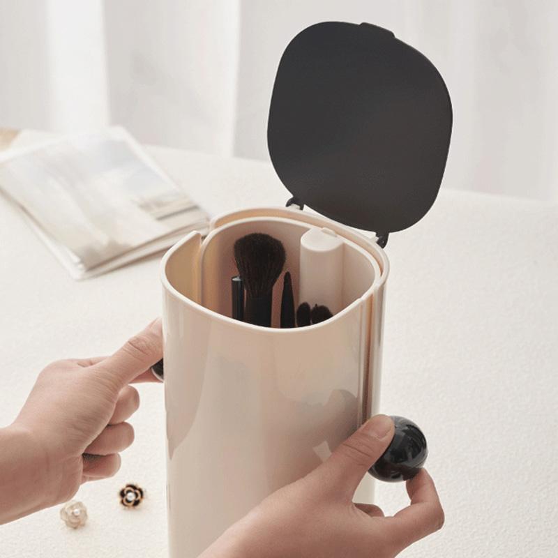 Automatischer Make-up-Pinselhalter Kreativer Augenbrauenstift Make-up-Pinsel Aufbewahrungsbox Staubdicht Wasserdicht Make-up-Pinsel Organizer