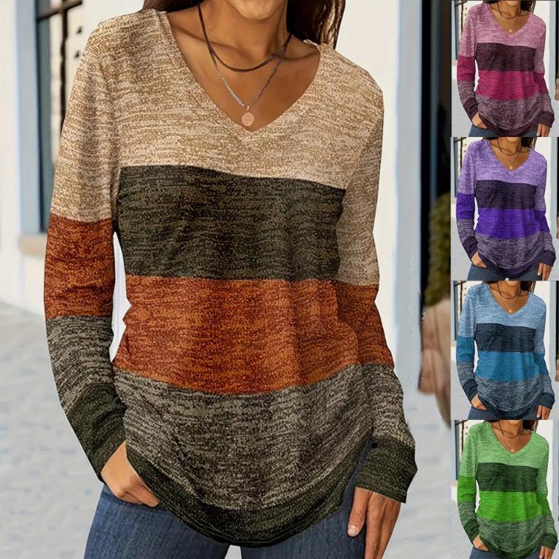GMXIA Women's Fashion V-Neck Long Sleeve Autumn Winter Casual Blouses & Shirts