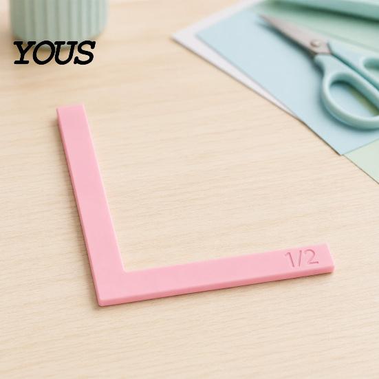 Paper Stacking Ruler Crafting Alignment Guides with Storage Case, 5 Pcs Color-Coded L-Shaped L-shaped Set Spacers Size Tabs for Card Making,