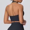 Cloud Feeling Women's Halter Backless Yoga Tank Top with Built-in Chest Pads - Fitness Sportswear