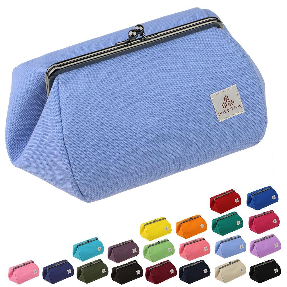

Watona Canvas Cosmetic Pouch 50w (Wide) (Baby Blue)