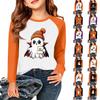 Kids' Halloween Printed Long Sleeve Neck T-Shirt for Casual Wear