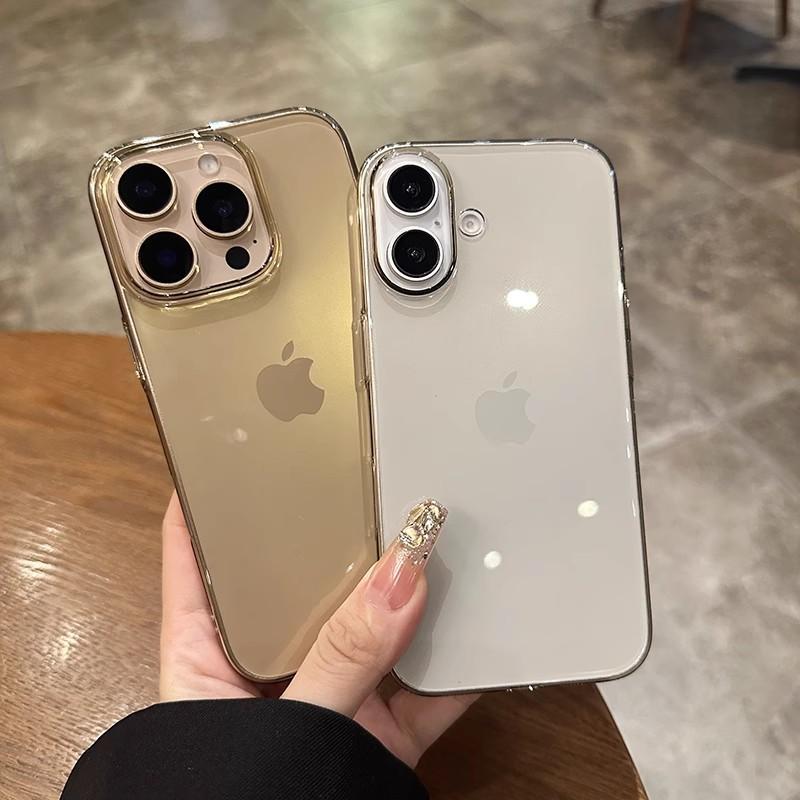 Ice Crystal Transparent  Suitable for Apple 16ProMax Simple and High End IPhone15 Phone Case New 14 Ultra Thin PC