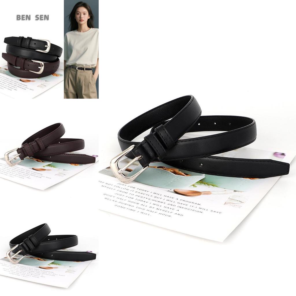 Minimalist Pu Leather Belt For Women With Alloy Buckle For Office And Casual Wear