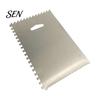 Dough Divider for Bread Stainless Steel Cake Scraper with Multi-faceted Sawtooth, Rectangle/Pentagon/Triangle/Semi-circle Shape Cream Icing Smoothing