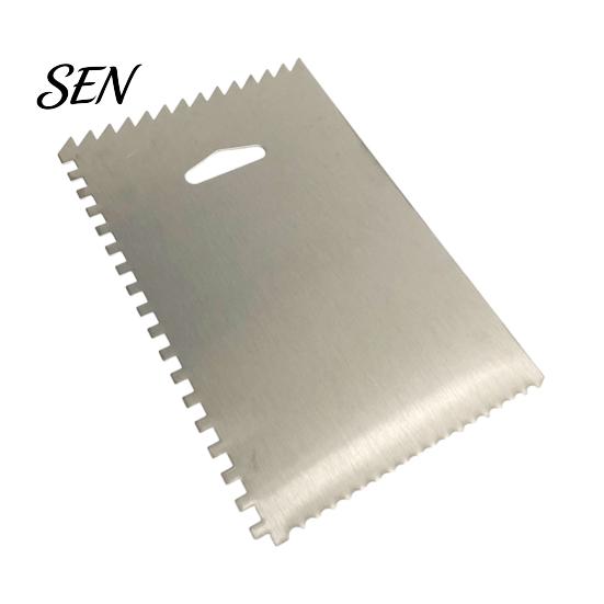 Dough Divider for Bread Stainless Steel Cake Scraper with Multi-faceted Sawtooth, Rectangle/Pentagon/Triangle/Semi-circle Shape Cream Icing Smoothing