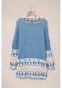 Shi Ying Ethnic Style Printed Knit Cardigan for Women - Autumn/Winter Collection