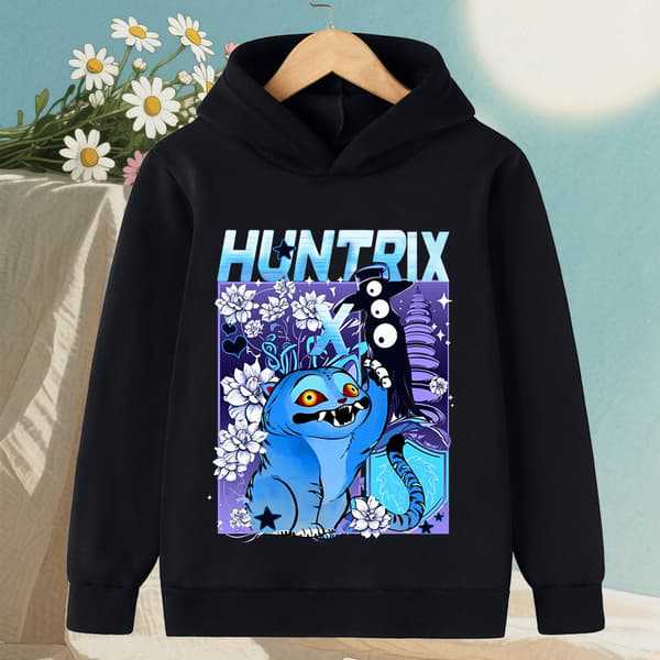Autumn Winter KPop Demon Hunters Pattern Hoodies Fashionable Casual Warm Sports Long Sleeved Children's Boy and Girl Kids Unisex Hooded Sweatshirts