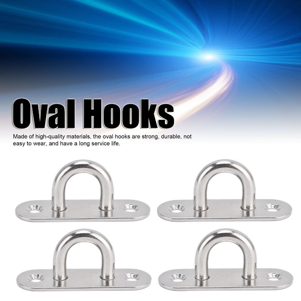 4pcs Enclosed Hook Heavy Duty Hooks Heavy Duty Hardware Staple Loops For Suspension Training