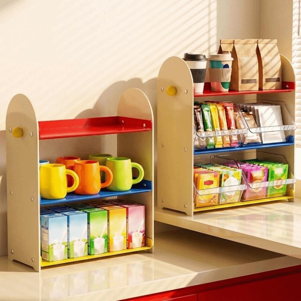 Plastic Water Cup Storage Rack Large Capacity Mug Holder Tea Bag Storage Rack Office