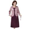Spring Outerwear: Mother-in-Law's Wedding & Occasion Suit for Middle-aged Women - 2-Piece Top & Dress Set