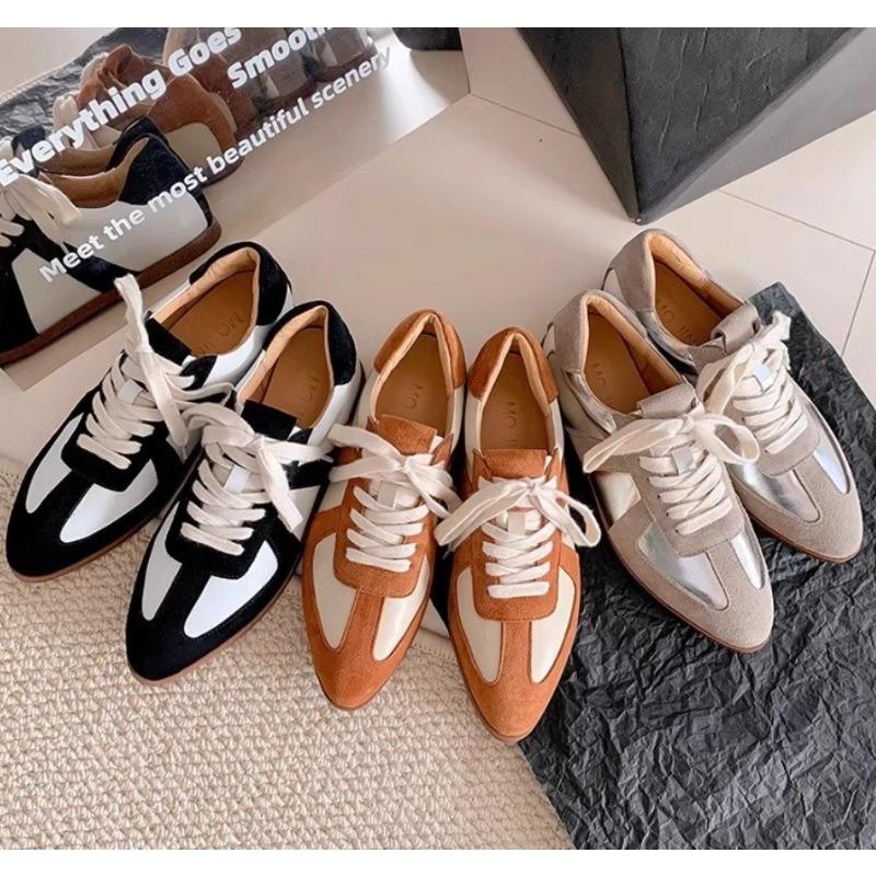 Fashion Flats Women Suede Sport Shoes Casual Walking Fashion Sneakers Spring New Style Lace-up Running Cozy Hiking Shoes Zapatos Mujer