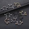 2 stuks/lot Chirurgisch Staal Nep Sexy Tepelklemringen Bedel Faux Tepelschild Niet-piercing Ringen Lichaamssieraden voor Vrouwen Cadeau