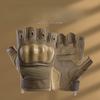 Outdoor Tactical Gloves for Men's Non Slip Shock Absorption Half Finger Hard Shell Protection Training Rock Climbing Cycling Military Fans Gloves