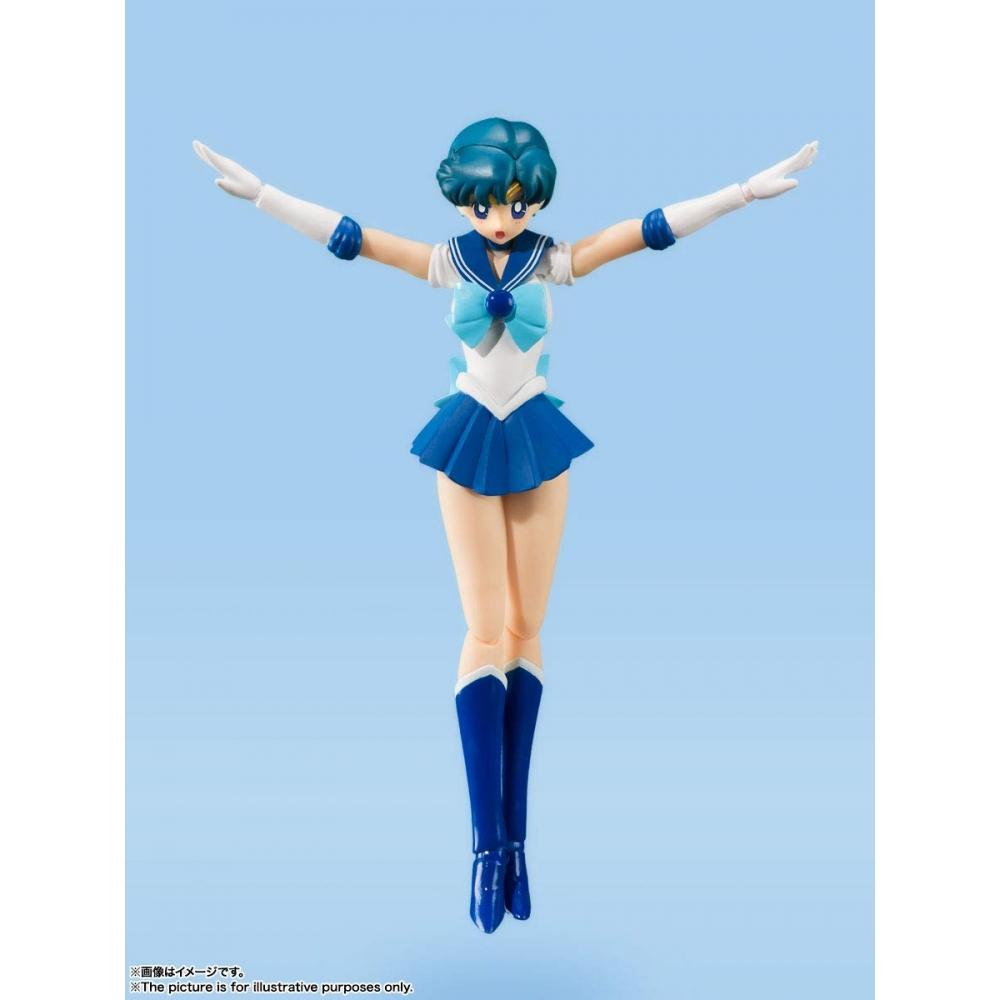 BANDAI SPIRITS S.H.Figuarts Sailor Moon Sailor Mercury -Animation Color Edition- (Resale version) Approx. 140mm PVC&ABS painted movable figure