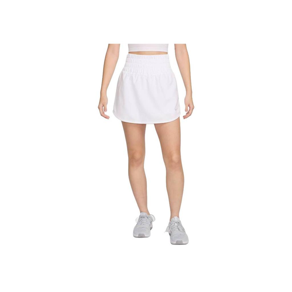 Nike Solid Color Logo Print High Waist Elastic Casual Skirt Women skirts White FV5568-100