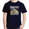 Funny Forklift Certified Operator Print Graphic T Shirts Vintage Fashion Short Sleeve Tshirts Cotton Casual Cozy Unisexs Tshirt