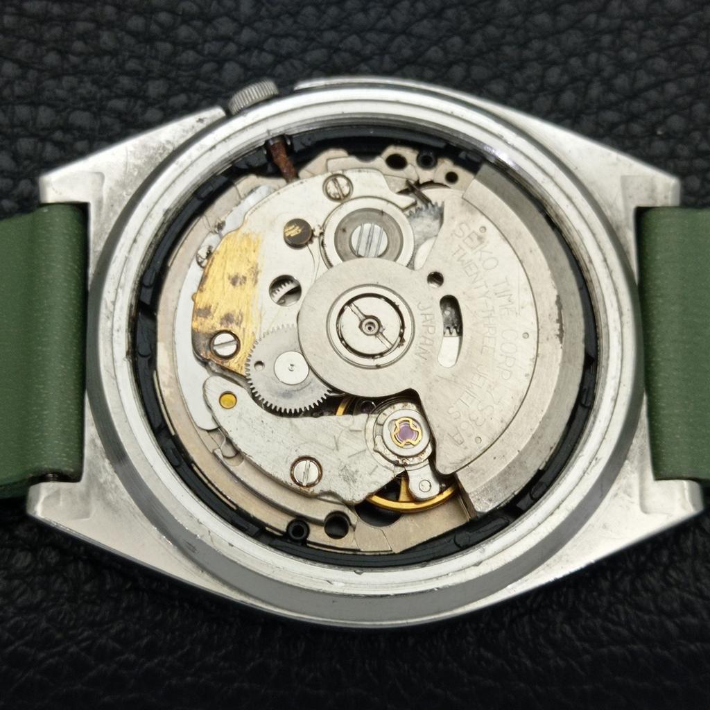 AUTOMATIC 7S36A VINTAGE SEIKO JAPAN MENS GREEN COLOR DIAL WATCH A701546-5