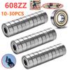 10-30 Stück 608ZZ Skateboard-Kugellager Hochkohlenstoffstahl-Kugellager Einreihig 8x22x7mm für Skateboard Inline-Skates Roller