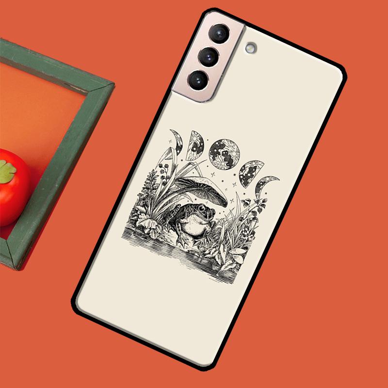 Cottagecore Frog Mushroom Moon Witchy Case For Samsung Galaxy S23 S22 Ultra S20 FE S21 Ultra Note 20 S9 S10 Note 10 Plus Coque