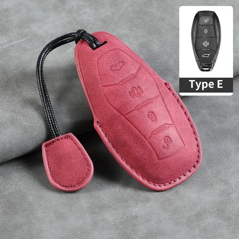 Leather Car Key Case Cover Holder Keychain Shell for FAW Hongqi HS5 H5 H6 H9 HS7 H7 L5 HS3 EH7 HQ9 LS7 EQM5 EHS9 S9 SHS7