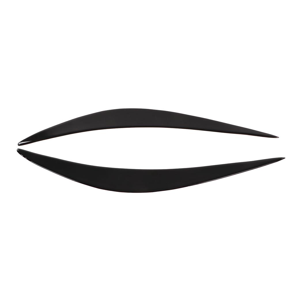 2pcs Headlight Eyebrow Glossy Black Abrasion Resistance Replacement for Infiniti Q50 2014‑2019