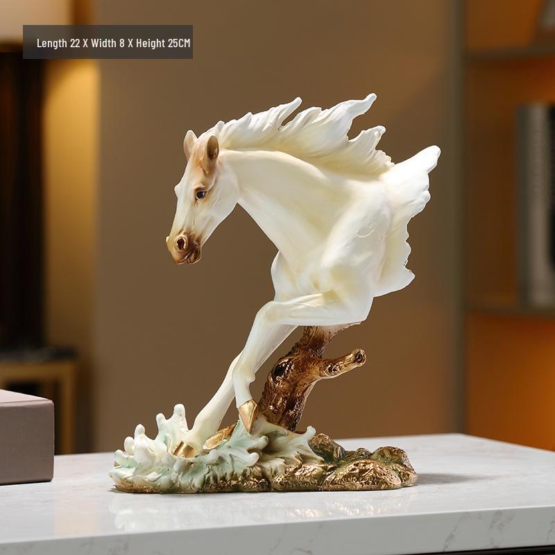 Resin Horse Ornament: Creative Home Decor for Living Room or Entrance