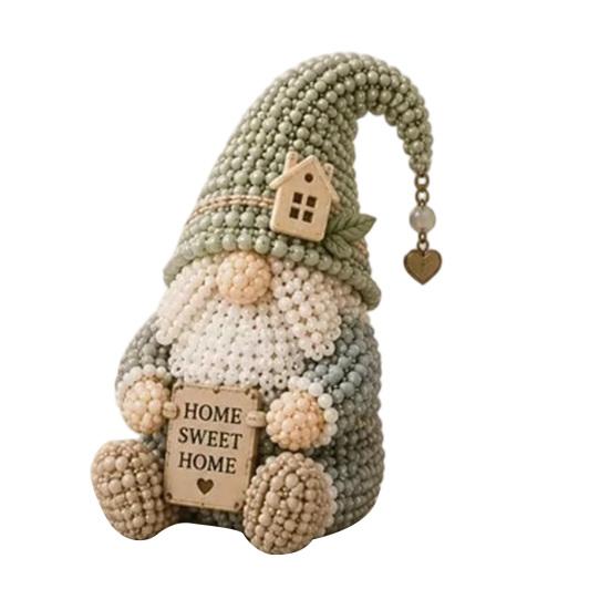 Kit de Manualidades de Cuentas de Gnomo, Kit DIY de Gnomo de Cuentas Diminutas, Lindo Kit de Arte de Gnomo con Cuentas para Adultos Adolescentes Decoración Única para el Hogar Regalo Hecho a Mano
