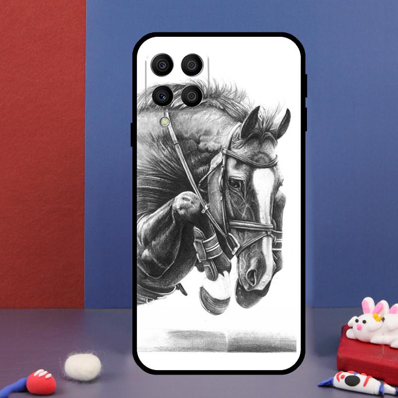 Horse Sketch For Samsung Galaxy M14 M34 M54 M33 M13 M23 M53 M15 M55 M31 M51 M20 M30s M32 M52 Phone Case
