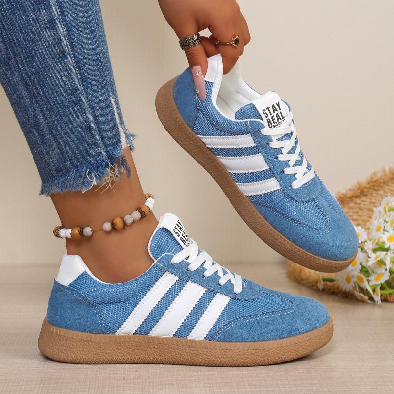 Women's Spring-Autumn Retro Casual Sports Board Shoes, Training Style Versatile Footwear, Available In Large Sizes.