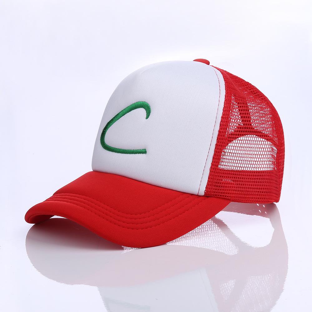 Pokémon Ash Ketchum Gestickte Baseballkappe - Netz-Schirmmütze