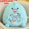Cute Capybara Cartoon Shark Bag Snack Stuffed Animals Containing 6 Dolls Small