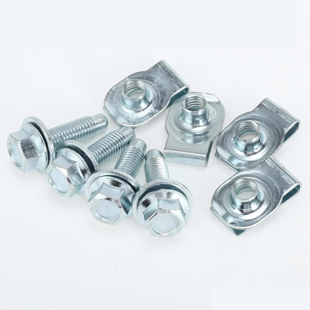 Front Bumper Outer Bracket Bolt U-nut Set Compatible with Ford F250 F350 F450 F550 Super Duty 2011-2016 Replace 11516845