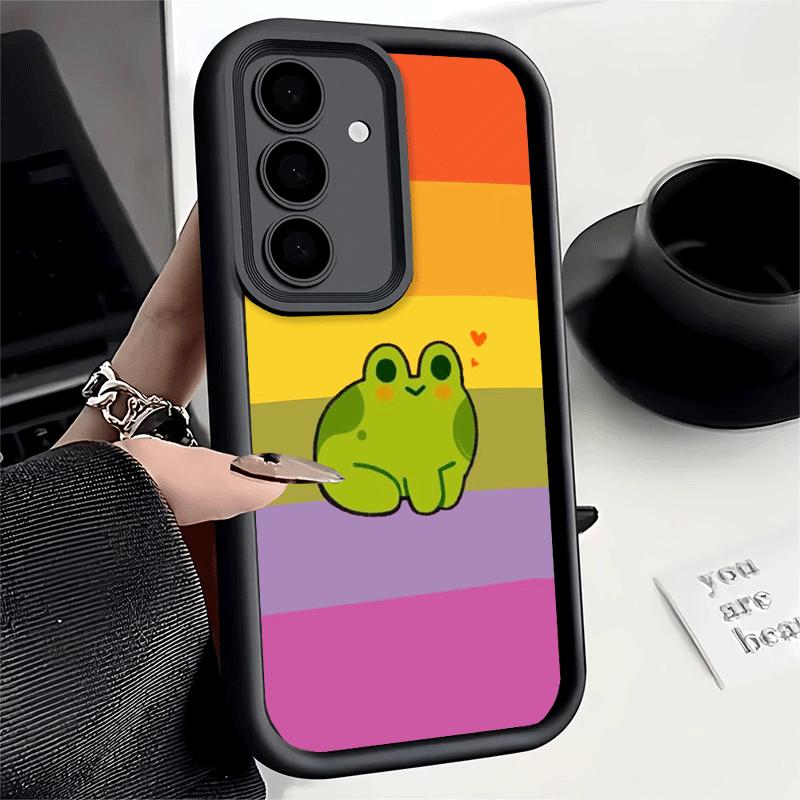 Phone Case for Samsung Galaxy A17 A16 A15 A14 A13 Cute Cartoon Frog A56 A36 A26 A55 A35 A25 A54 A34 A24 A53 A33 A23 A07 A06