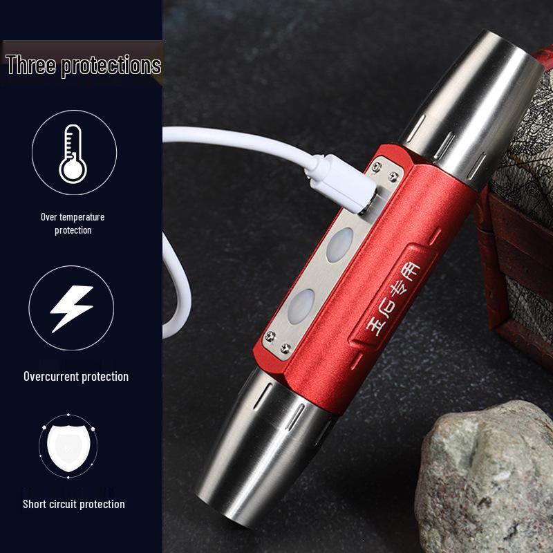 365nm Ultraviolet Light: Jadeite Identification, Banknote Verification, and Jewelry Anti-counterfeiting Flashlight