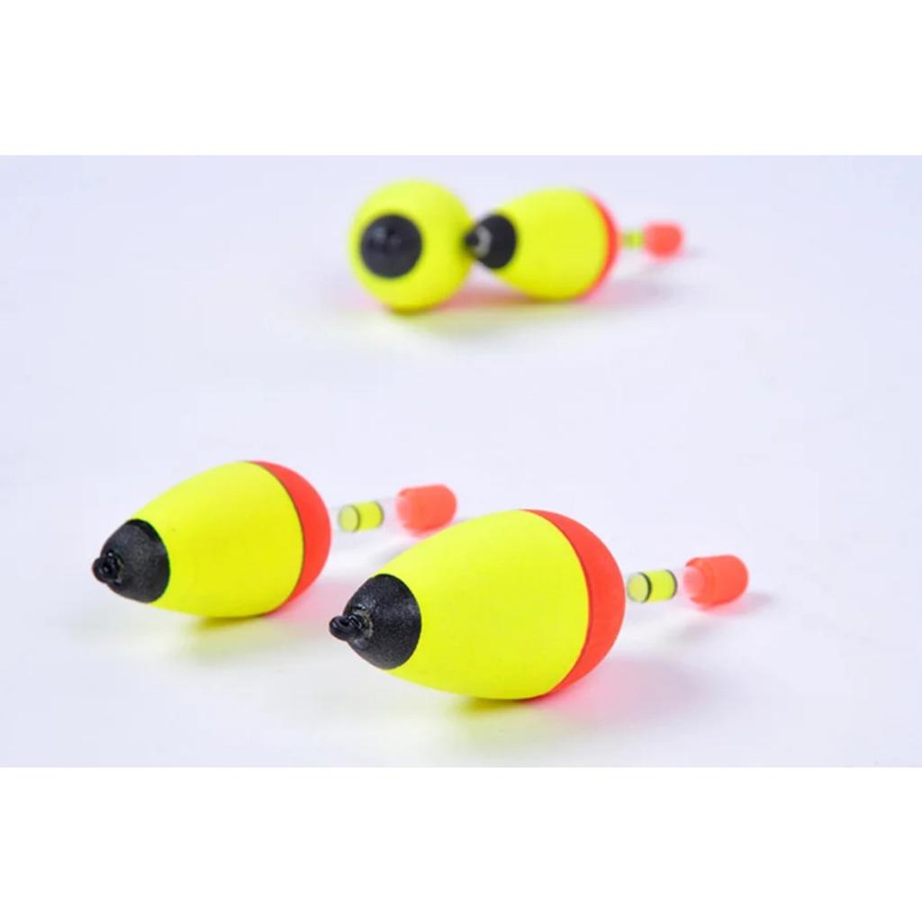6Pcs/lot EVA Fishing Floats for Sea Fishing Bobber Large Belly Floating for Effective Bobbing Striking Rock Fishing Light Stick 260319