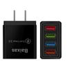 4-Port USB Mobile & Tablet Charger, US/EU Standard, 3A Fast Charging
