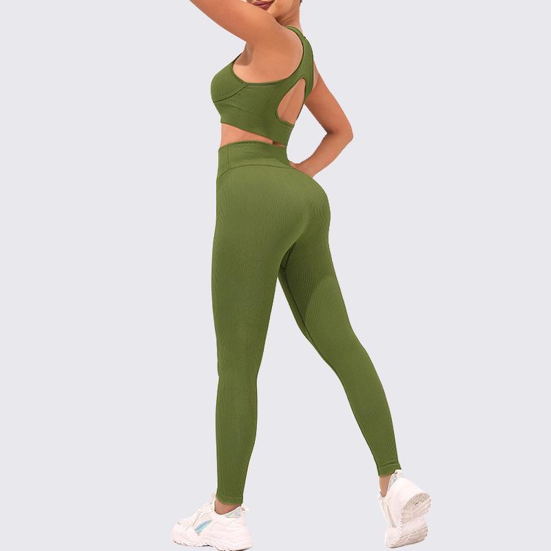 Alpha Thread High Waist Yoga Suit: Quick-Drying, Hip-Lifting, Tight-Fit Fitness Wear for a Beautiful Back