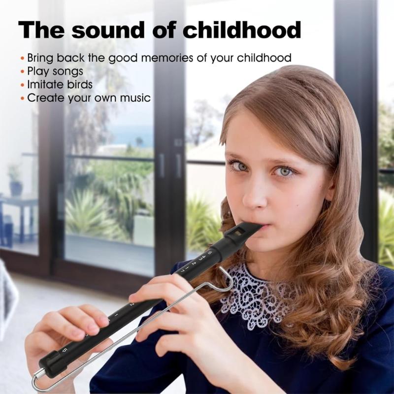 Light Weight Scale Sliding Flute With Steel Sliding Rod Aluminum Alloy Slide Whistle for Music Performances Enduring