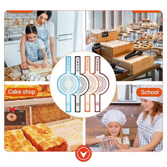Silicone Baking Mat Non-Stick Easy Clean Dough Kneading Mat High-Temperature Resistance Sling Pot Holder for Oven with Long Handles