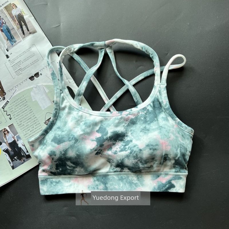 

Cross Shoulder Strap Backless Bra Chubby Girl Sports Intimates XL [Size Is Too Large] Light green