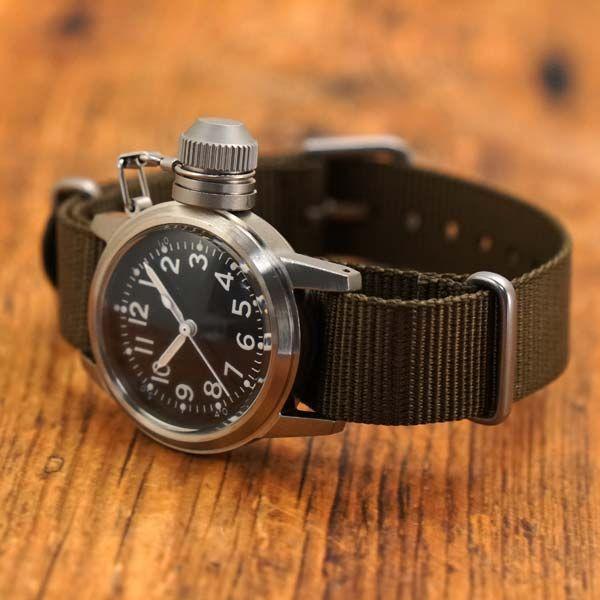 Used [New] M.R.M.W. Montreroy Military Watch Buships Watch Elgin Version Nylon NATO Belt Khaki BUSHIPS NATO Reproduction of Classic Masterpieces from
