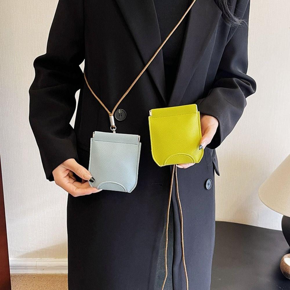 PU Leather Shoulder Bag Solid Color Coin Purse New Crossbody Bag