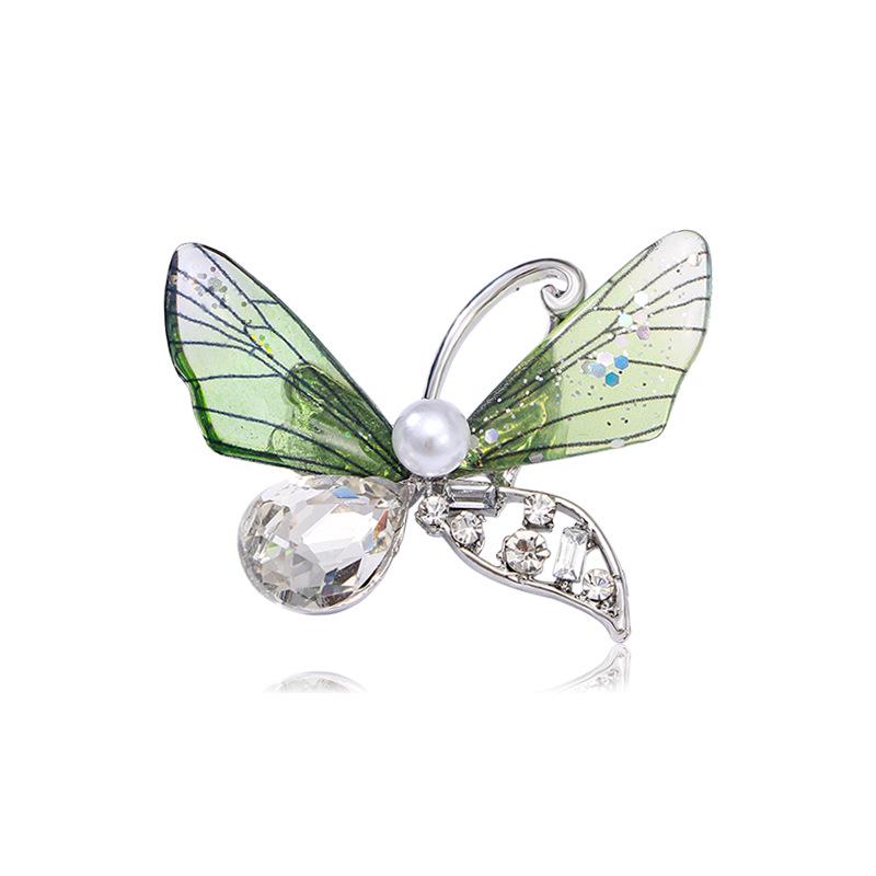 European-American Retro Dragonfly & Bee Rhinestone Brooch Pin