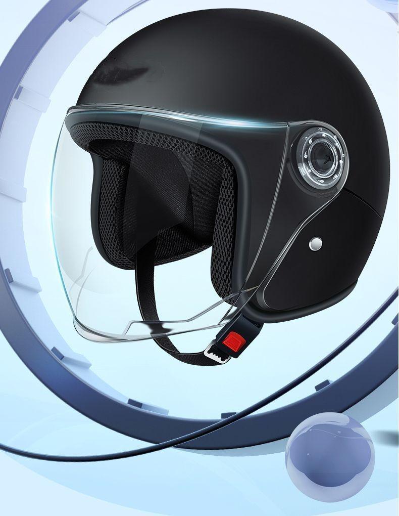 Certified Electric Vehicle Unisex Autumn/Winter Motorcycle Helmet - Lightweight, Warm, Cold Protection