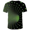 Fashion Men's 3D Printing Round Neck Short Sleeve Shirt Top Blouse